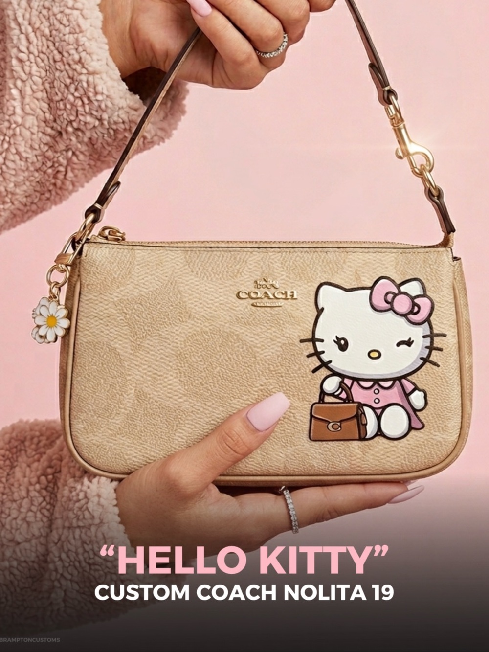 Custom Hello Kitty X Coach Nolita 19 🎀✨